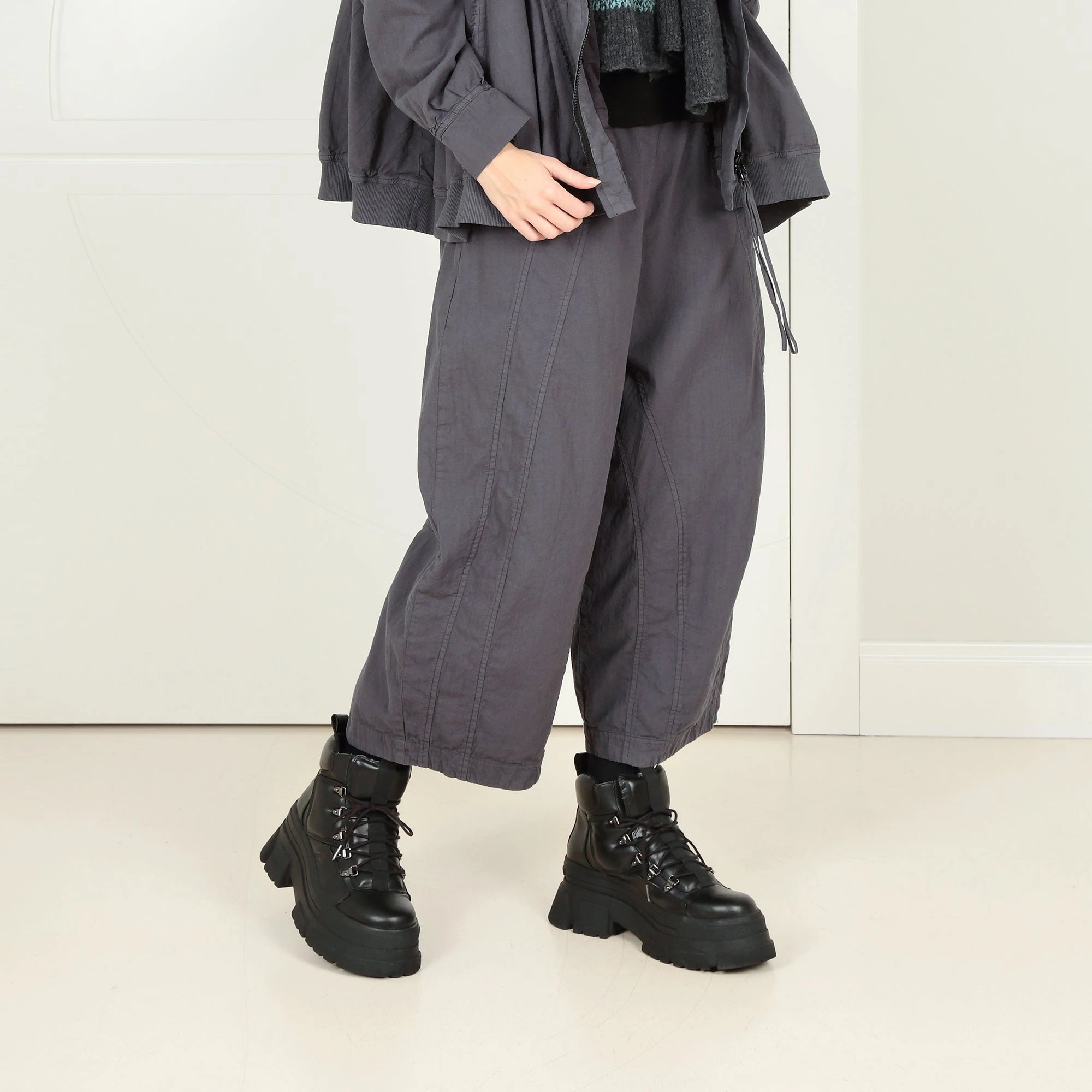 Grizas Grey Silk Trousers