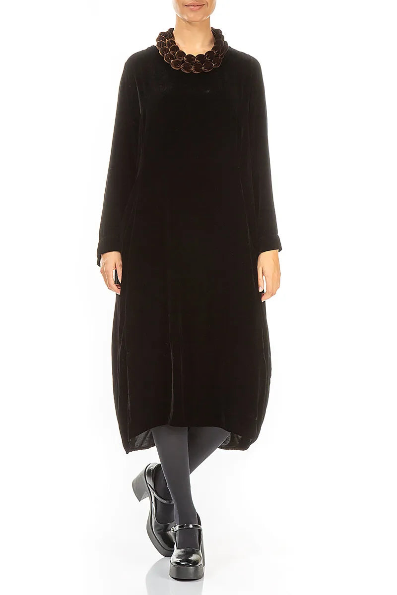 Aged Copper Silk Velvet Bead Necklace 2