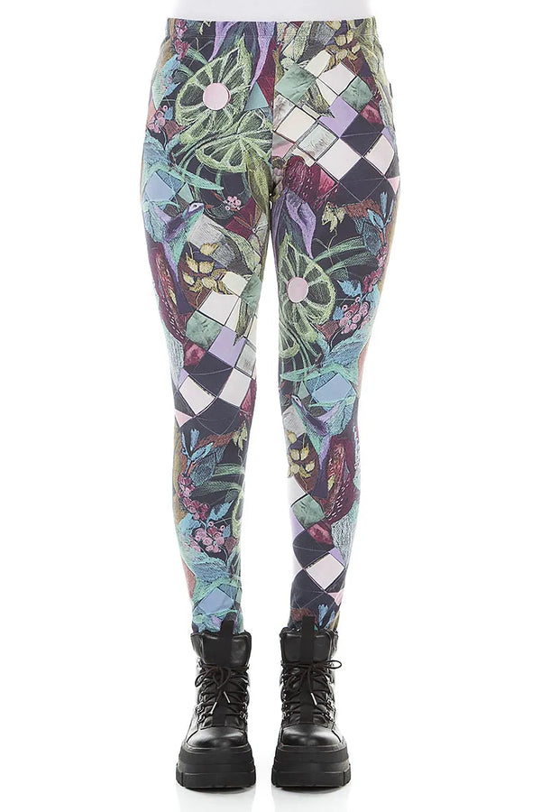 Art Mosaic Cotton Leggings