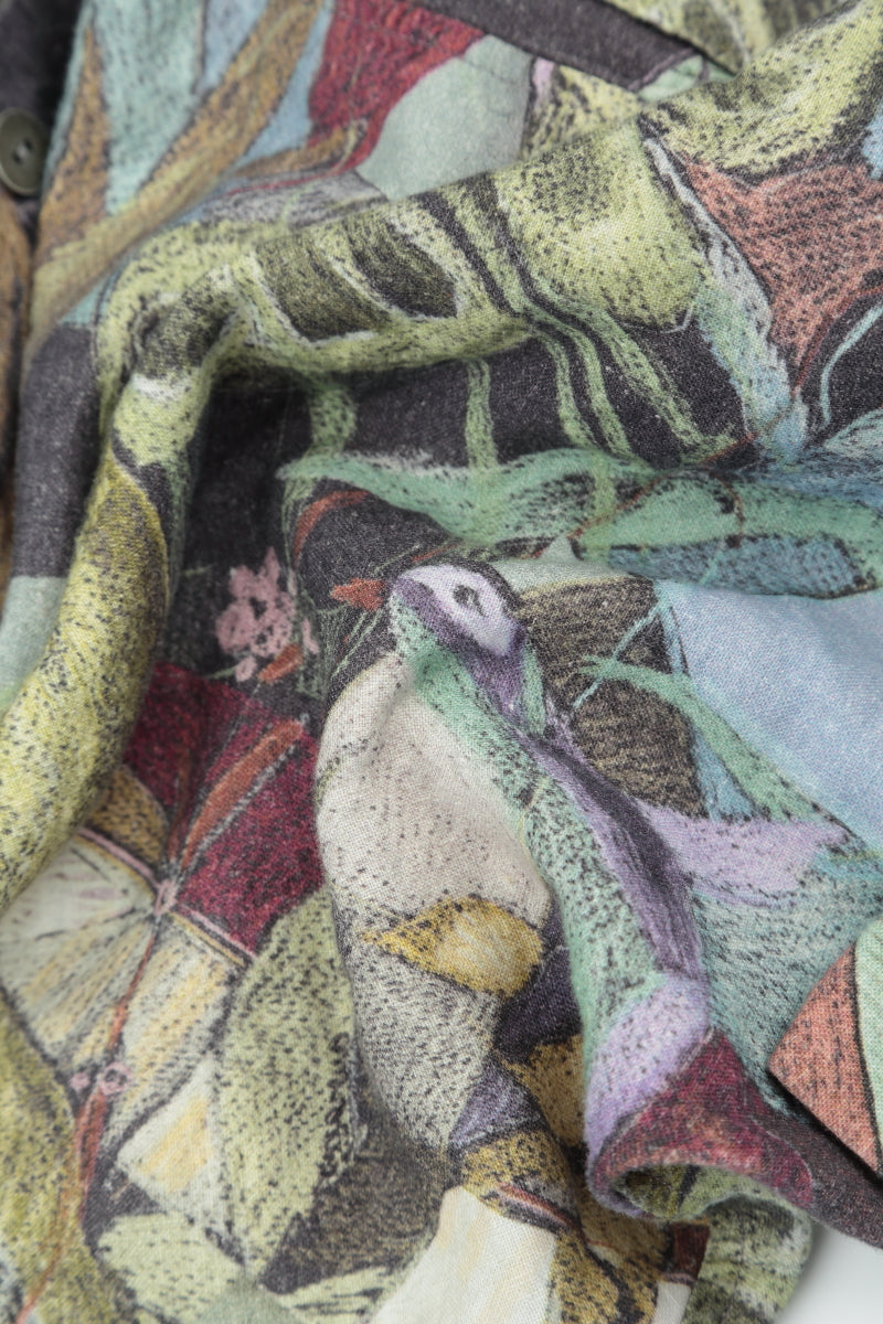 Art Mosaic Linen Jacket Blouse