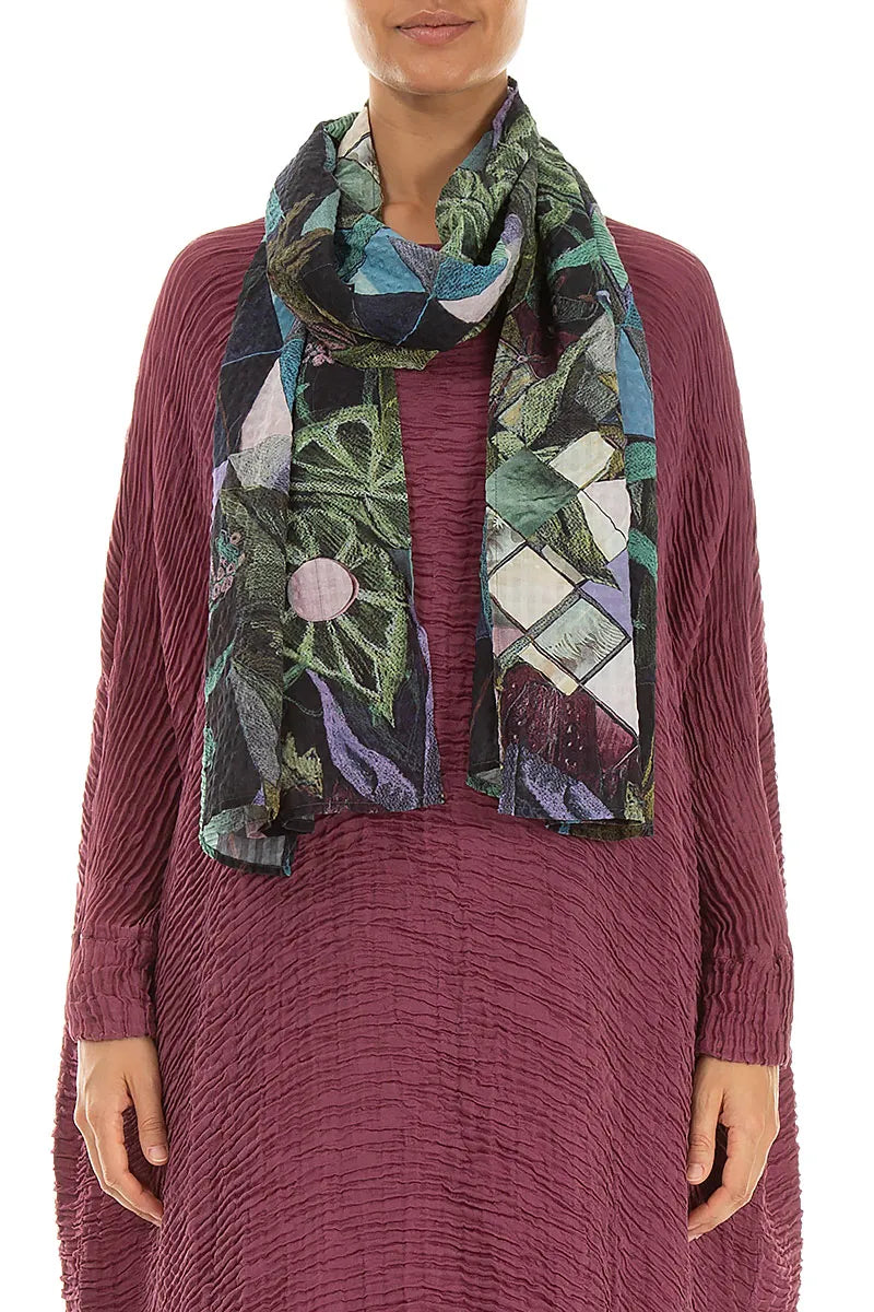 Art Mosaic Textured Silk Scarf