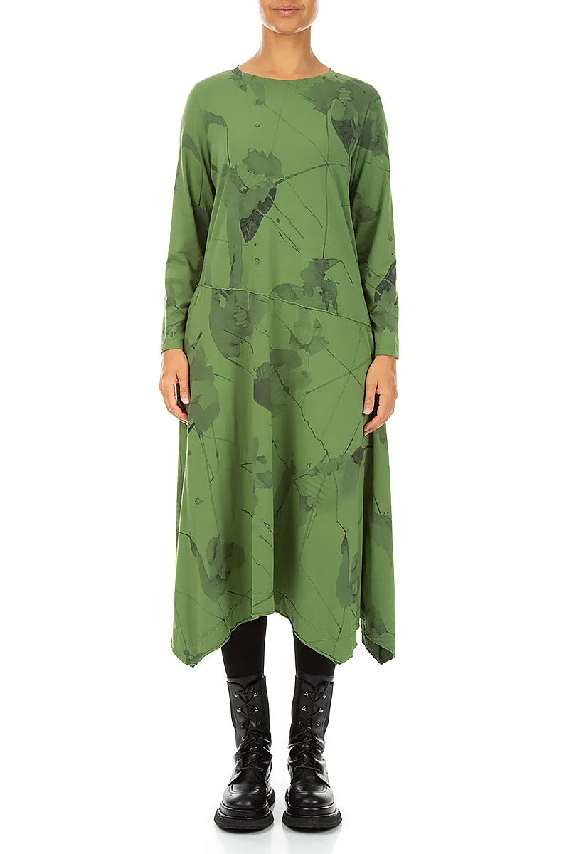 green shamrock dress Asymmetric Flared Mirage Cotton – while a jeweled shamrock COLOR:Light Gold SP24-W Beautiful Floral Tulle High