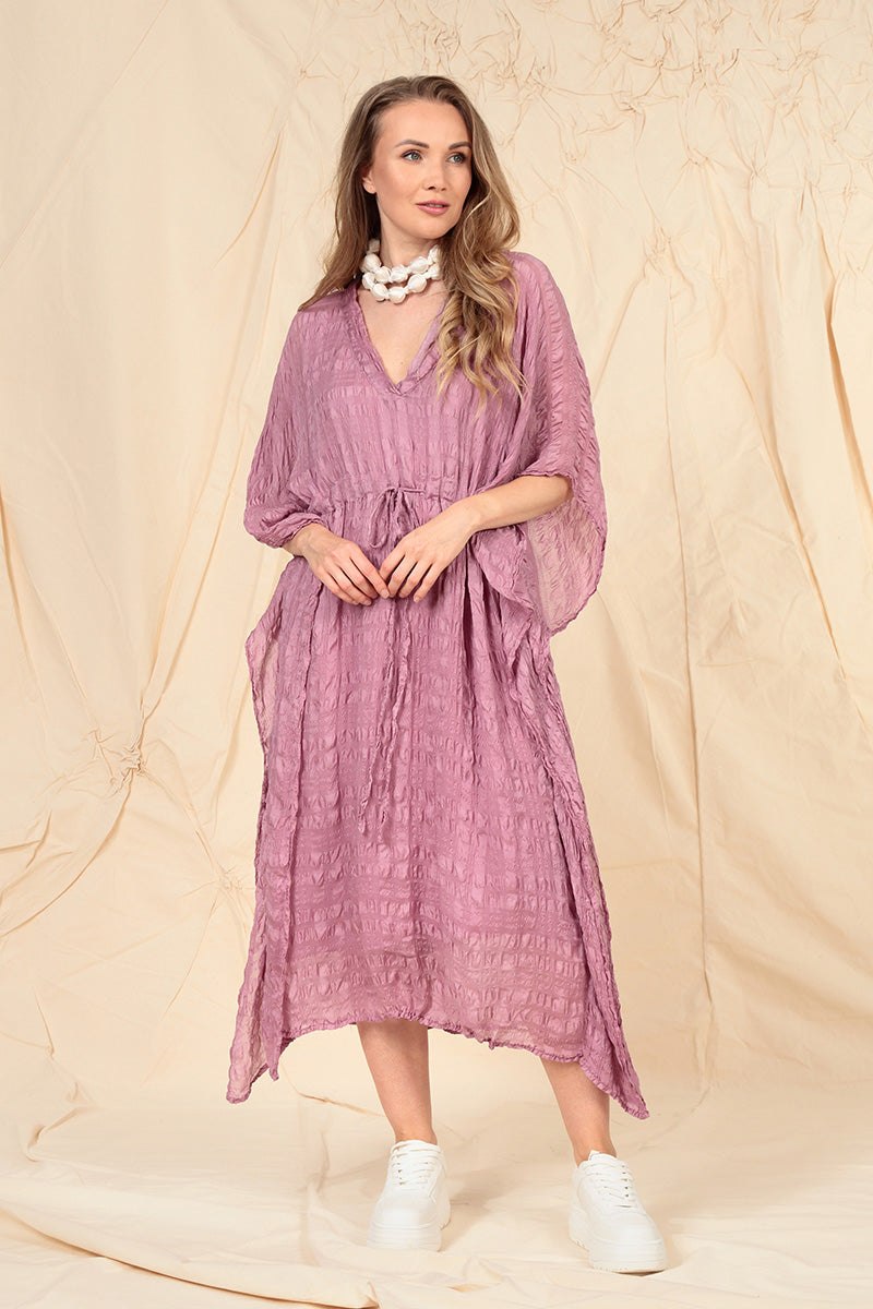 Asymmetric V-Neck Mauve Taupe Textured Silk Dress grizas.com Asymmetric V-Neck Mauve Taupe Textured Silk Dress grizas.com