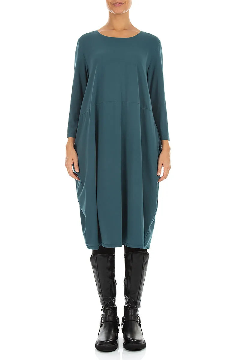 Balloon Deep Turquoise Cotton Dress