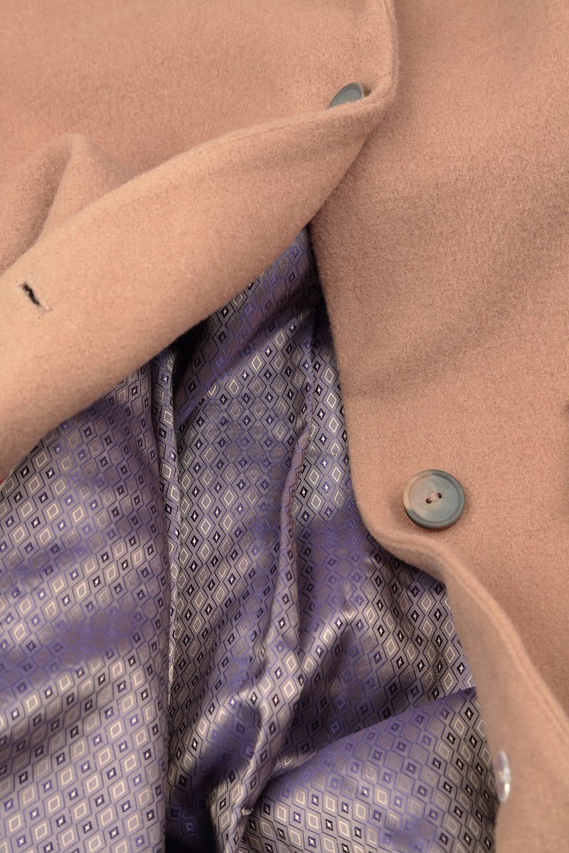 Balloon Flap Pockets Brown Wool Coat 5