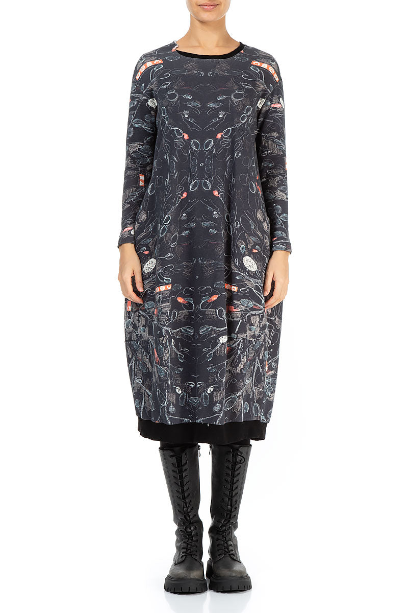 Balloon Nightfall French Terry Cotton Dress 1