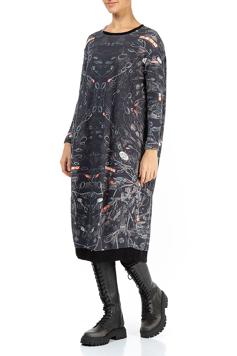 Balloon Nightfall French Terry Cotton Dress 3