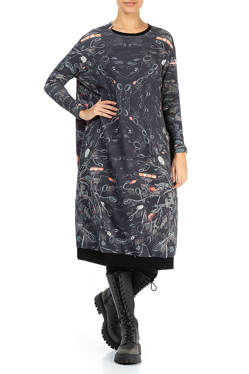 Balloon Nightfall French Terry Cotton Dress 4