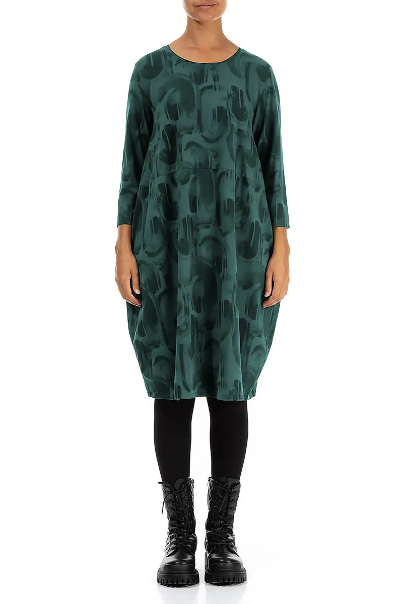 Balloon Peacock Paintwave Cotton Dress 1