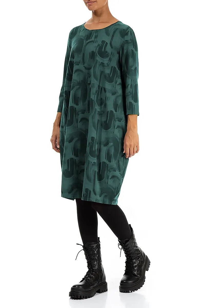 Balloon Peacock Paintwave Cotton Dress 3