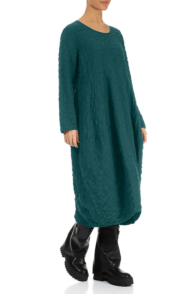 Balloon Peacock Pleated Silk Bamboo Dress 3