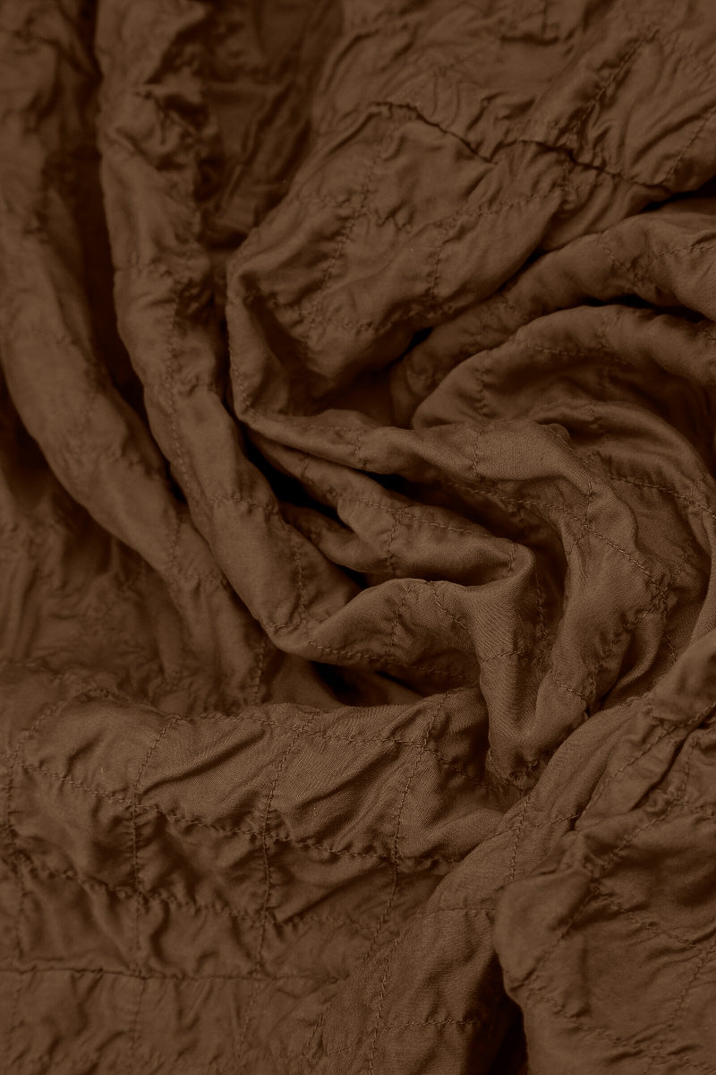 Balloon Pleated Aged Copper Silk Bamboo Skirt 5