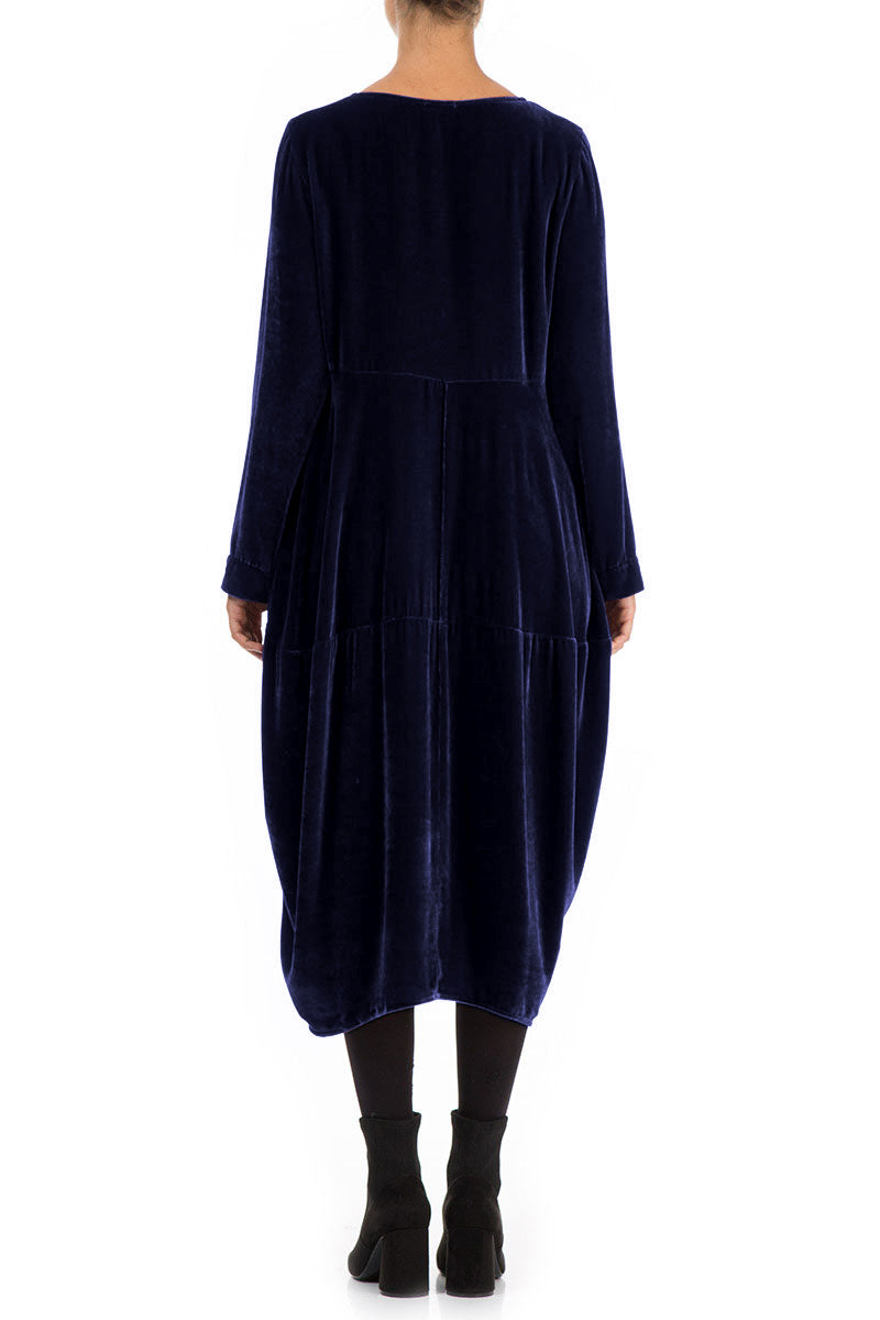 Balloon Royal Purple Silk Velvet Dress 2