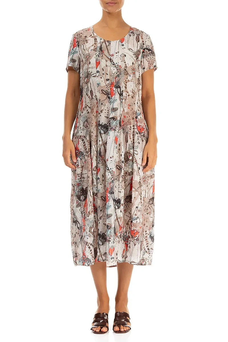 silk dress balloon Silk Balloon Dress in Acier Twig