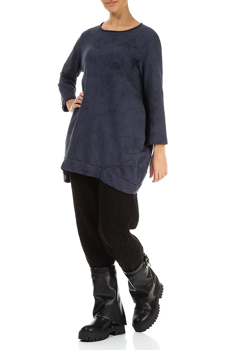 Balloon Slate Blue Marble Cotton Tunic 4