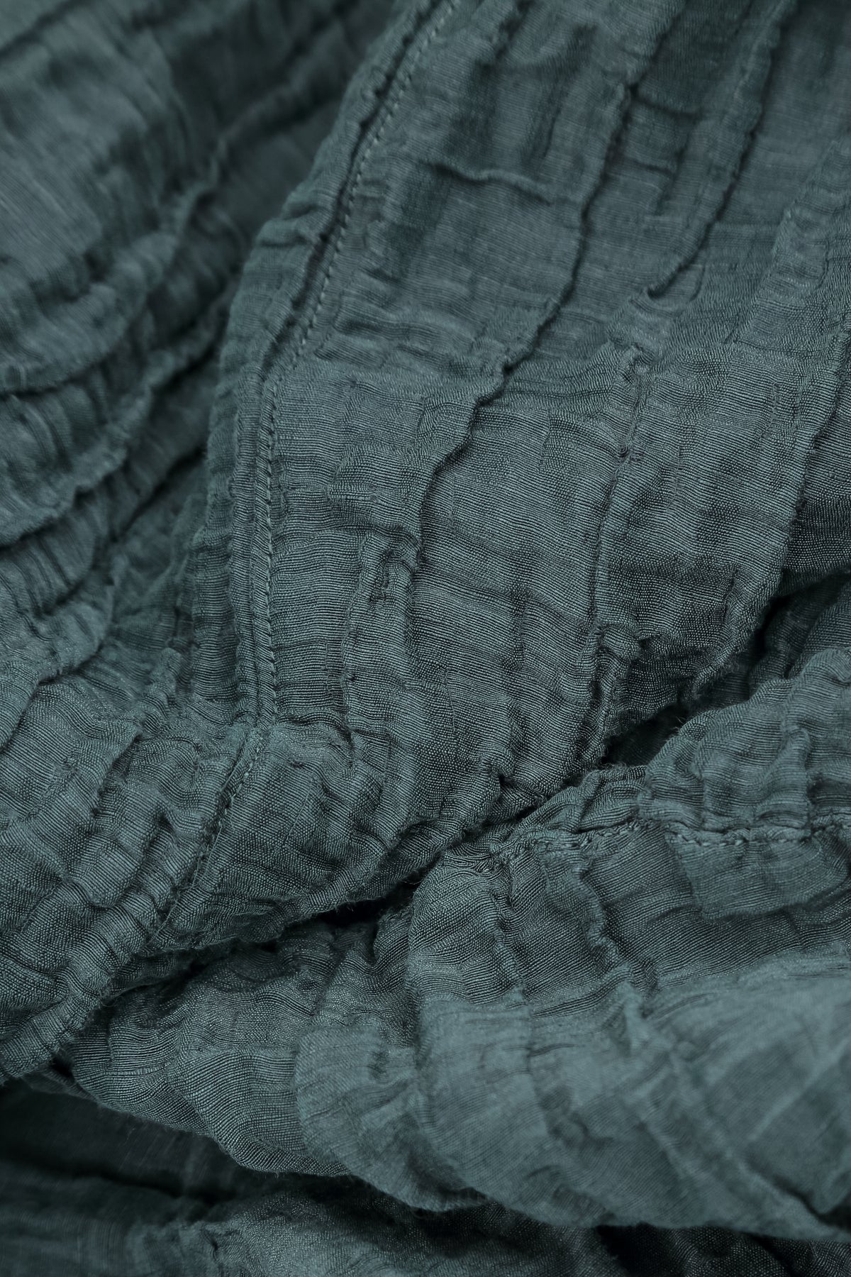 Balloon Slate Crinkled Silk Linen Skirt