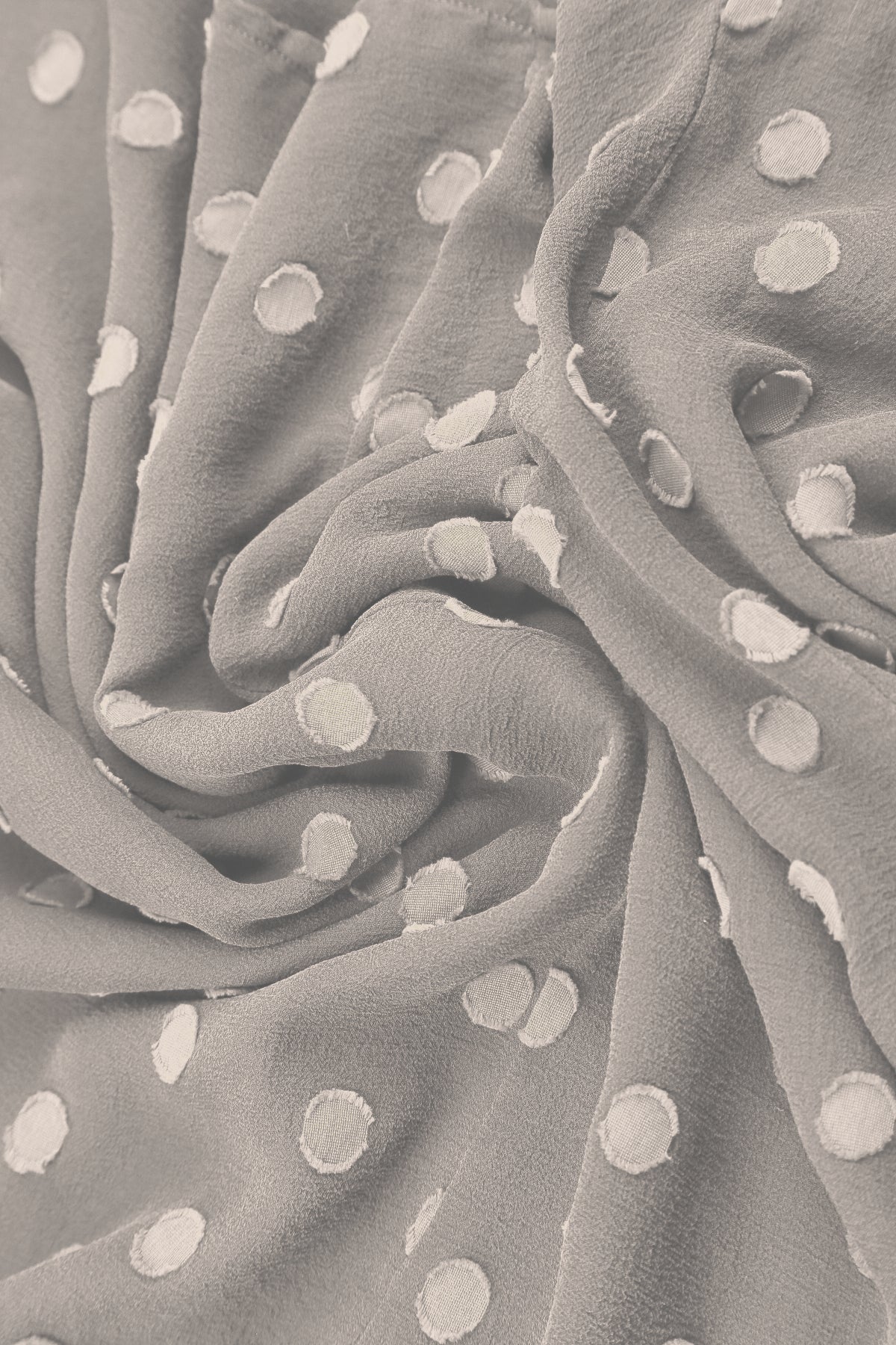 Beige Dotty Silk Dress 5