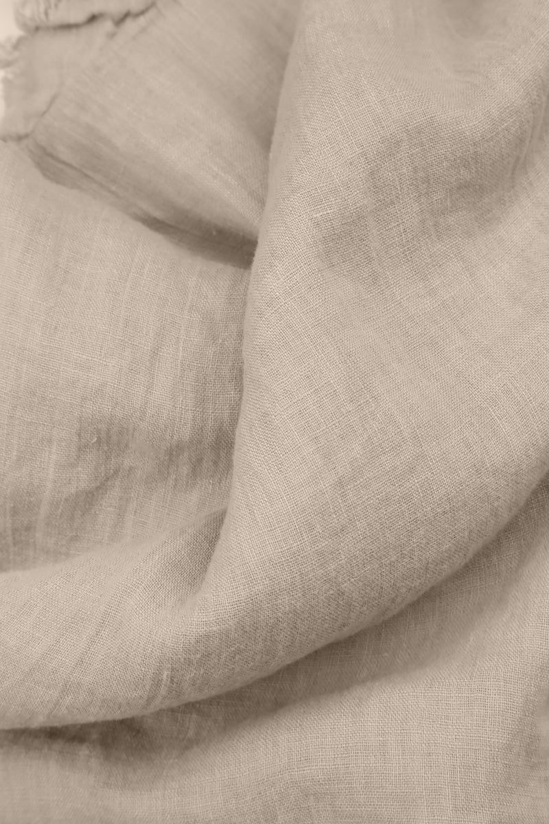 Beige Gauze Linen Top