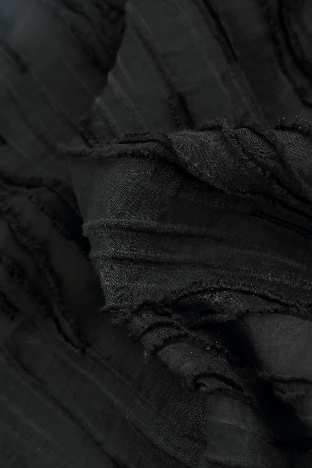 Black Fray Weave Skirt