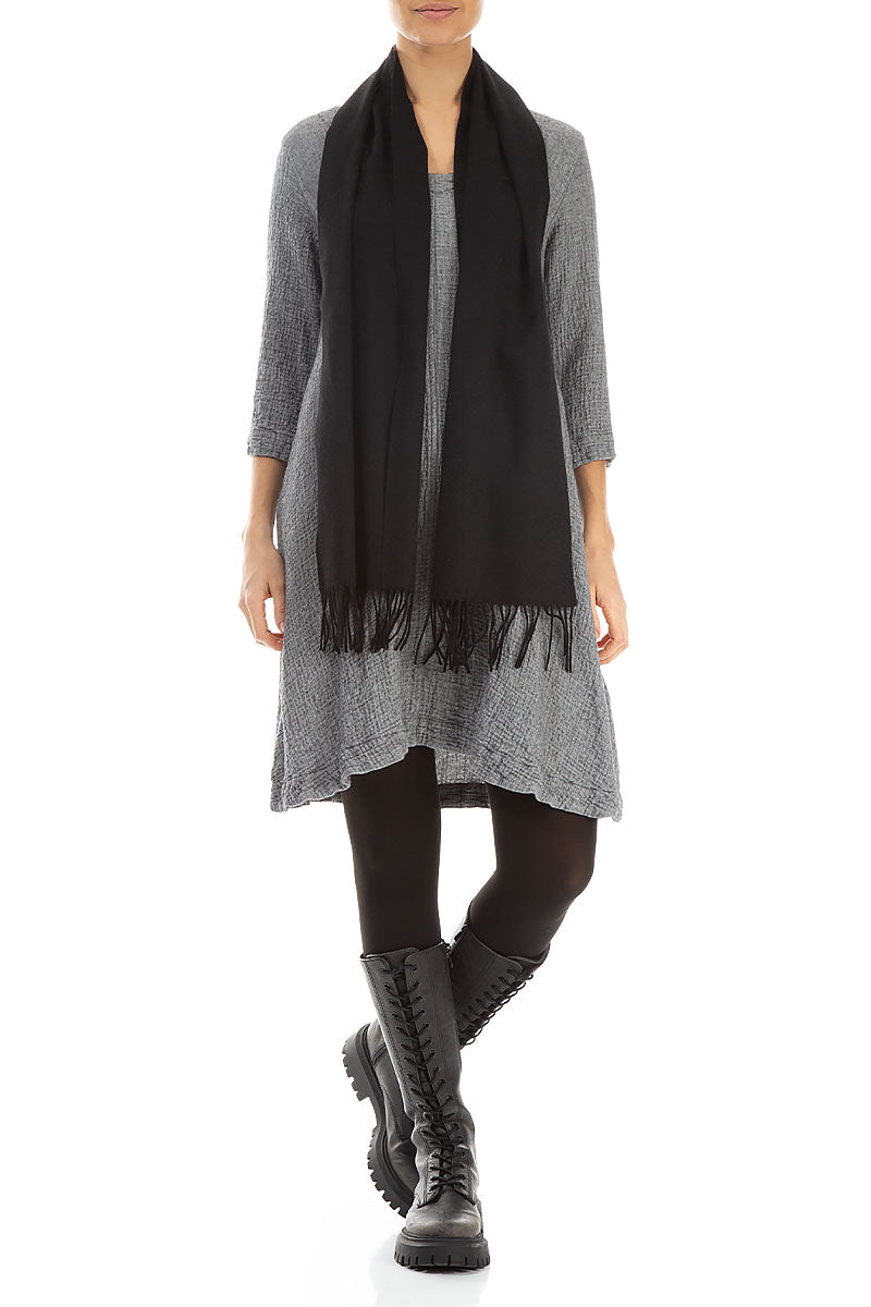 Black Mulberry Silk Scarf 2