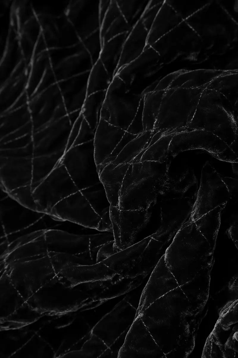 Black Pleated Silk Velvet Trousers 4