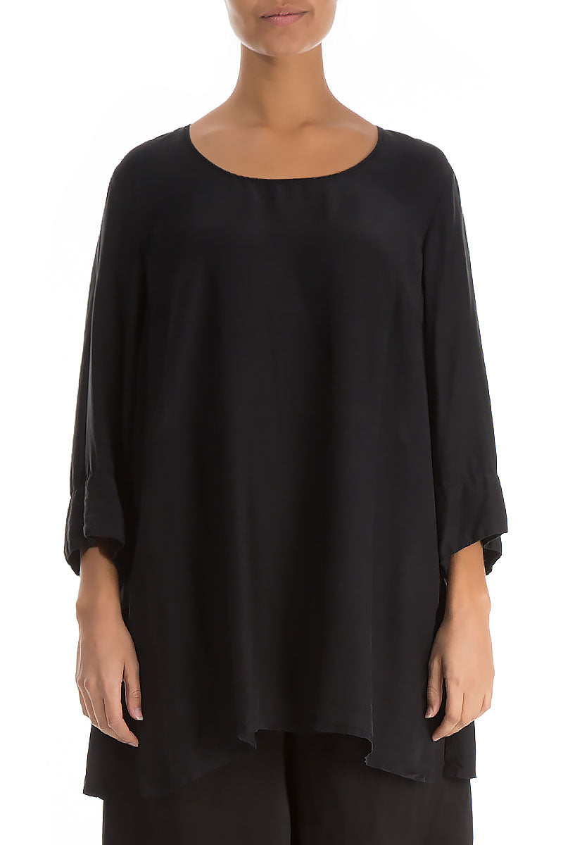 Black Silk Bamboo Tunic 1