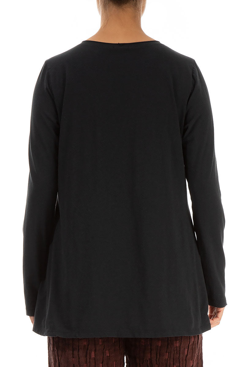 Black Soft Cotton Top 2