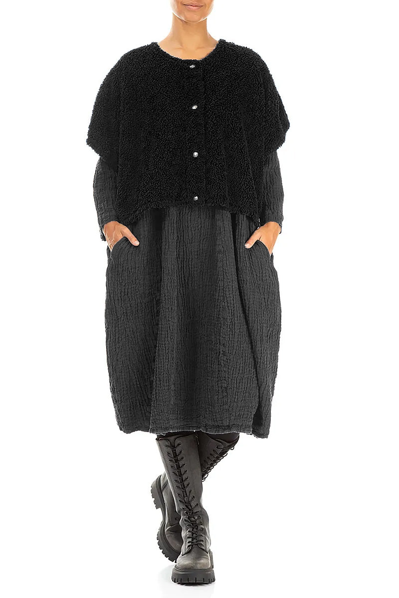 Gilet en coton noir Teddy