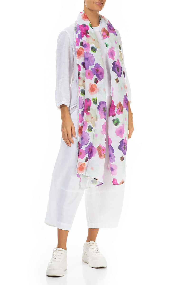 Blossom Soft Gauze Linen Scarf 2