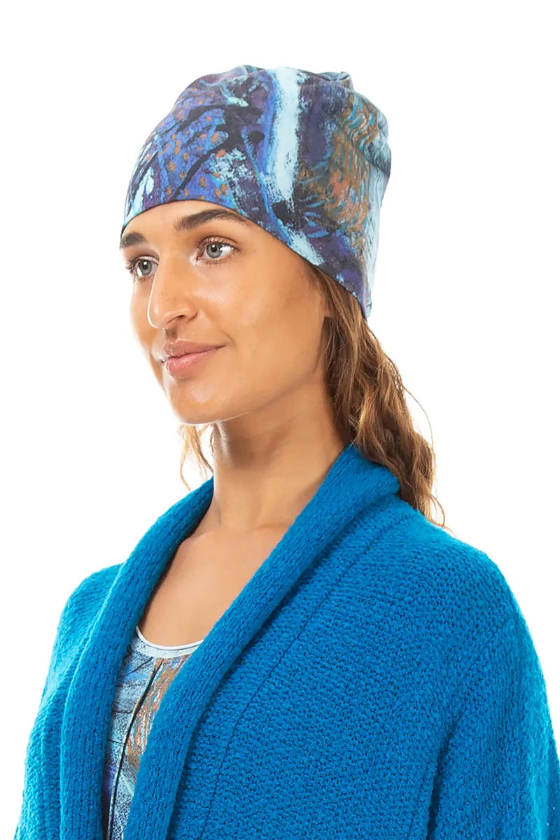 Blue Reverie Cotton Beanie Hat