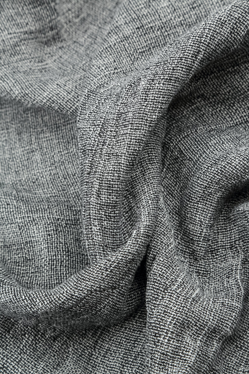 Boxy Grey Mélange Linen Blouse 5