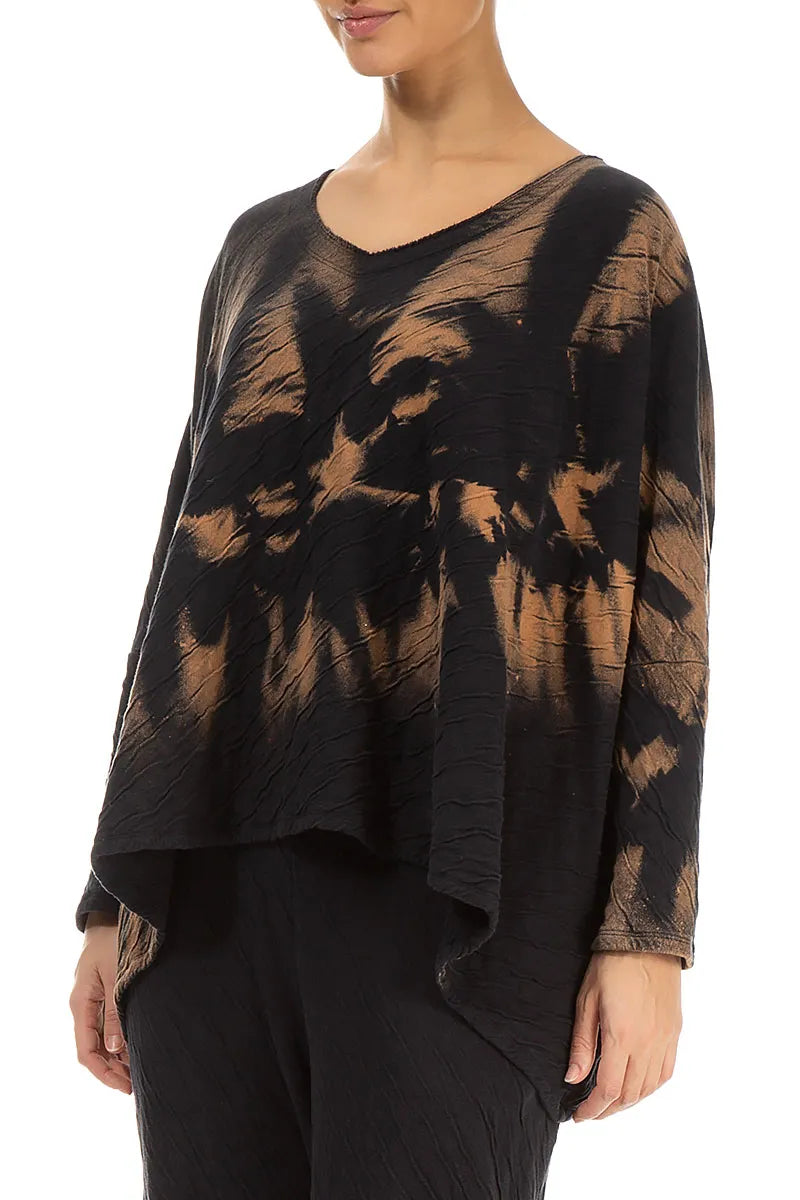 Boxy Tie-Dye Wavy Cotton Jumper 4