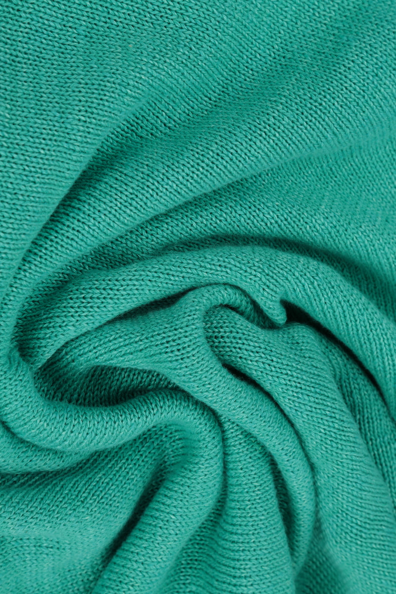 Boxy V-Neck Ocean Linen Vest 6