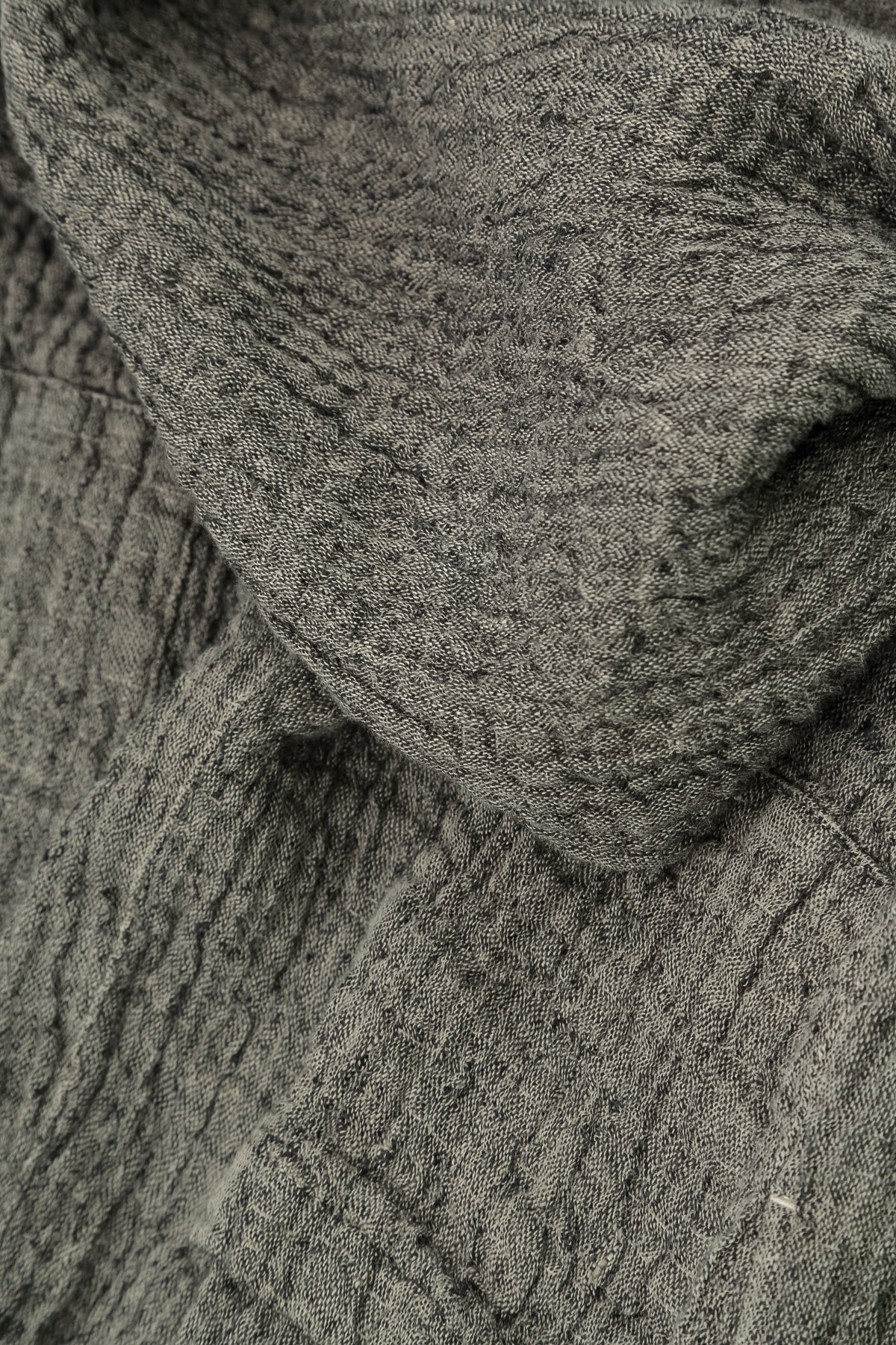 Bubble Olive Grey Textured Linen Trousers