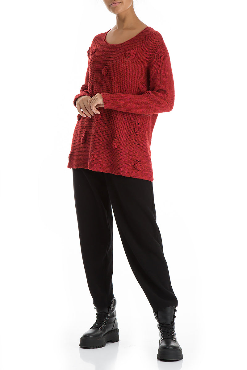 Bubbles Red Wool Sweater 4