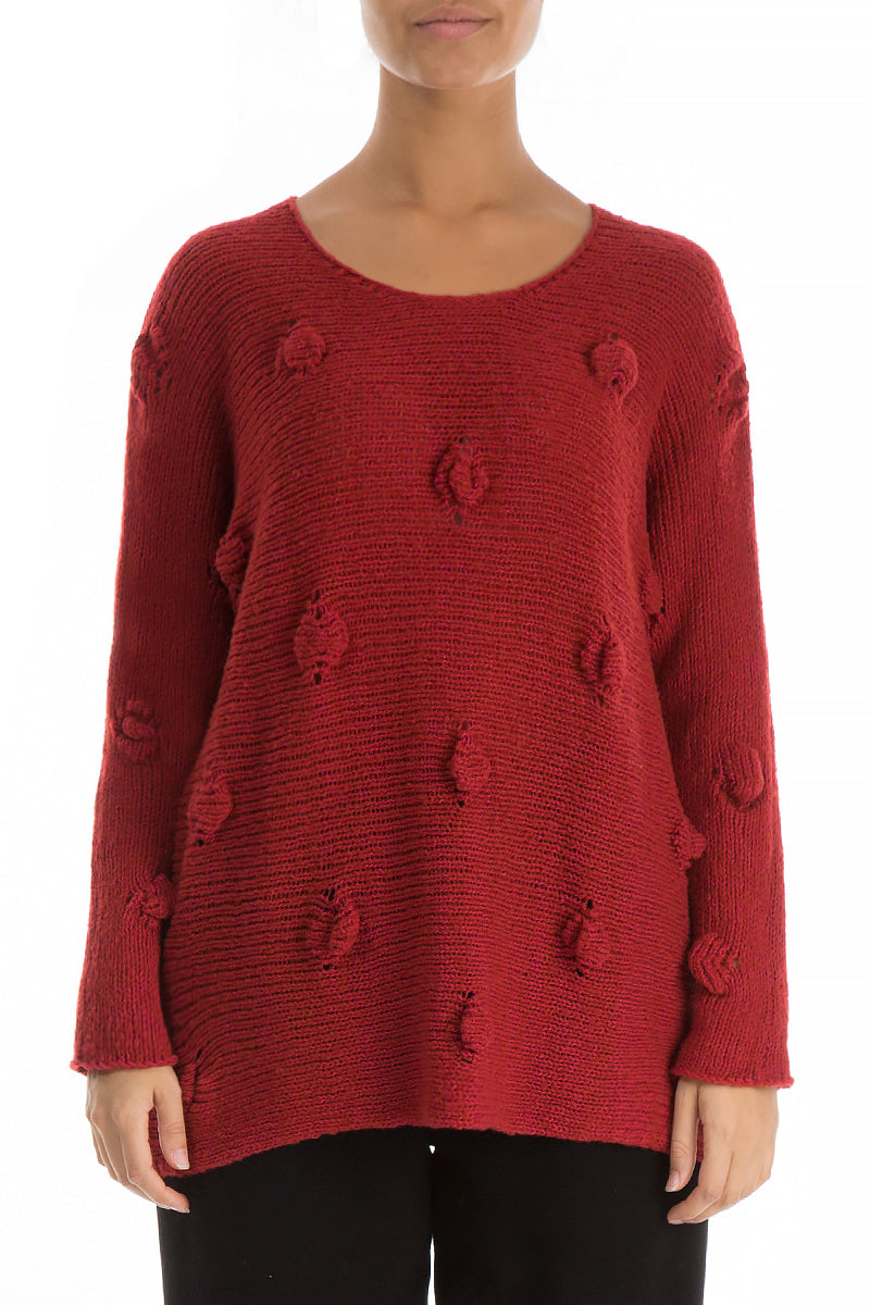 Bubbles Red Wool Sweater 1