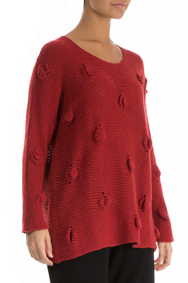 Bubbles Red Wool Sweater 3