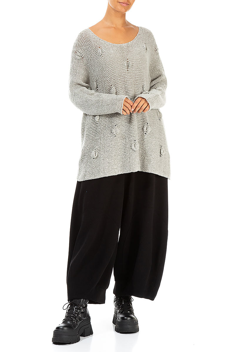 Bubbles Greige Wool Sweater 4