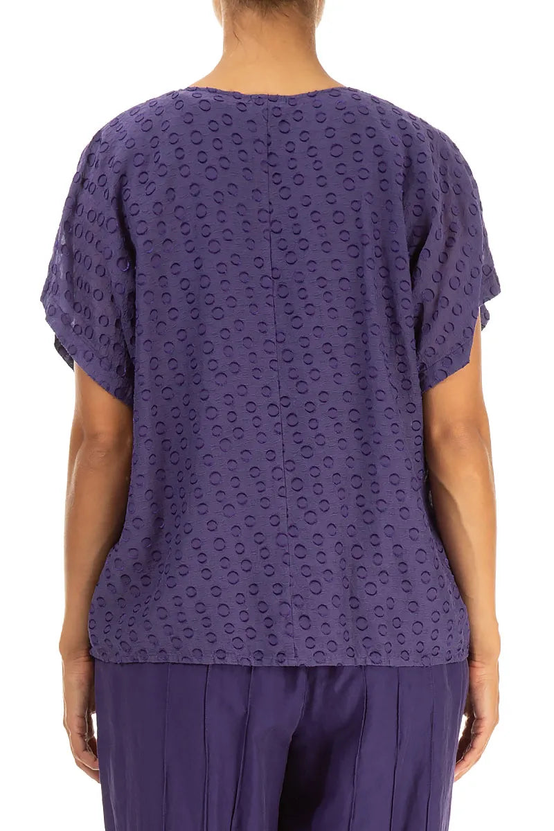 Bubbly Purple Silk Blouse 2