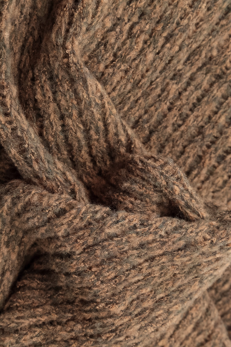 Caramel Mélange Wool Infinity Scarf 4