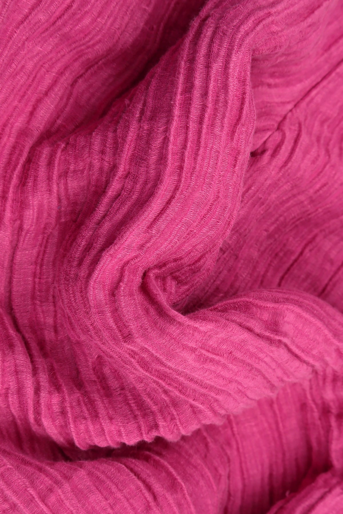 Centre Frill Crinkled Fuchsia Silk Jacket