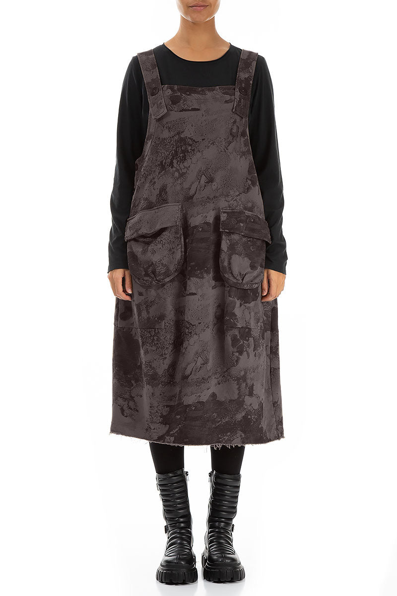 grey dungaree dress Charcoal Alabaster French Terry Cotton – Nude Copper