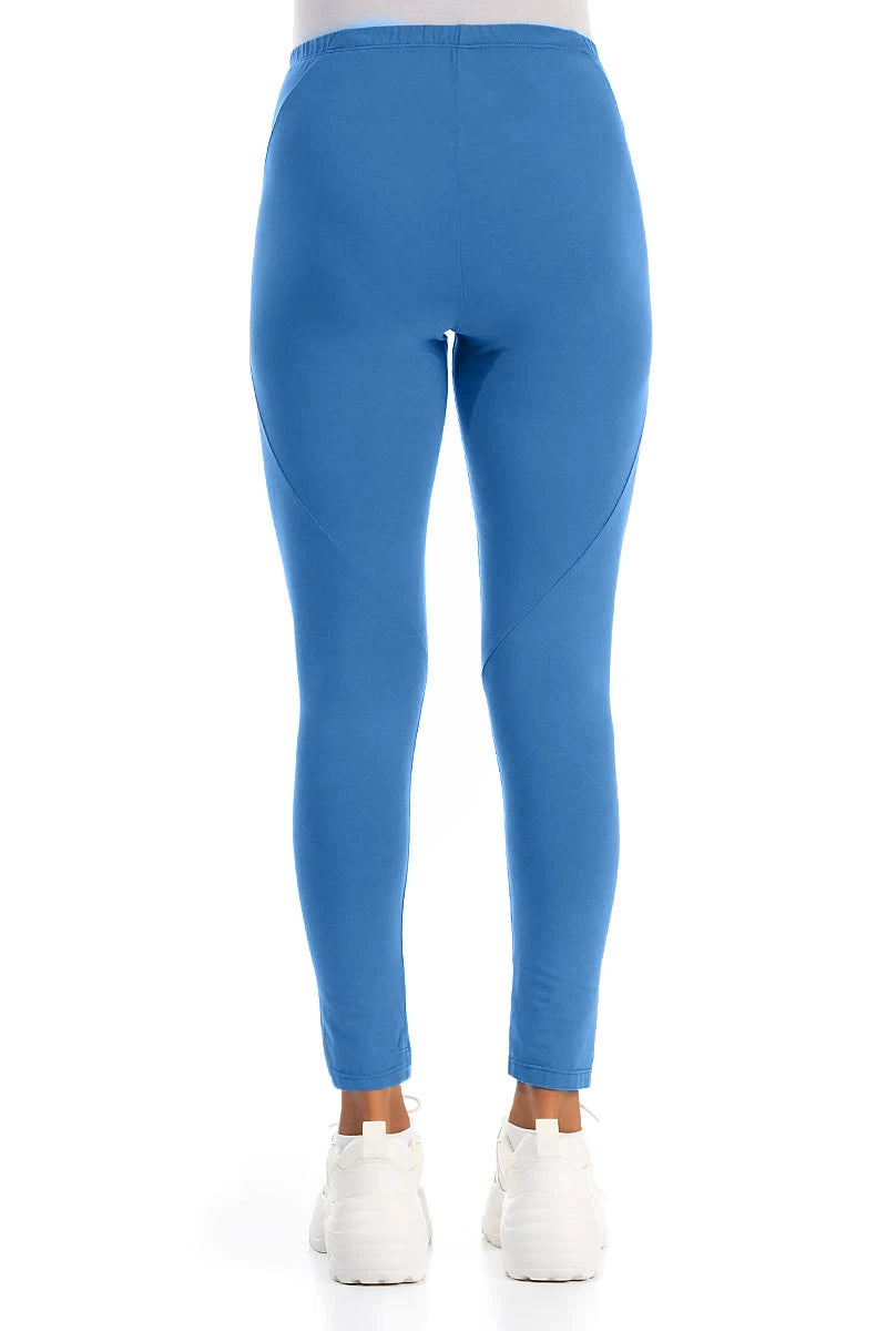Kobaltblaue Baumwoll-Leggings