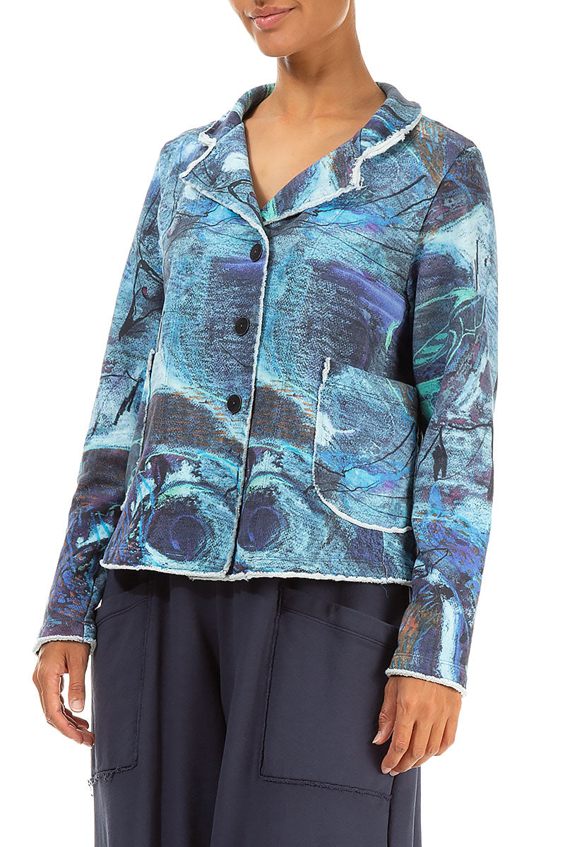 Collar Blue Reverie Cotton Jacket 3