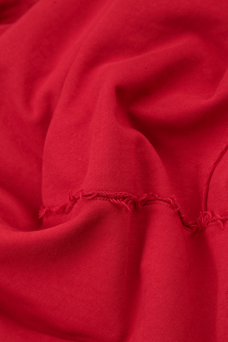 Collar Cherry Red Cotton Jacket 5