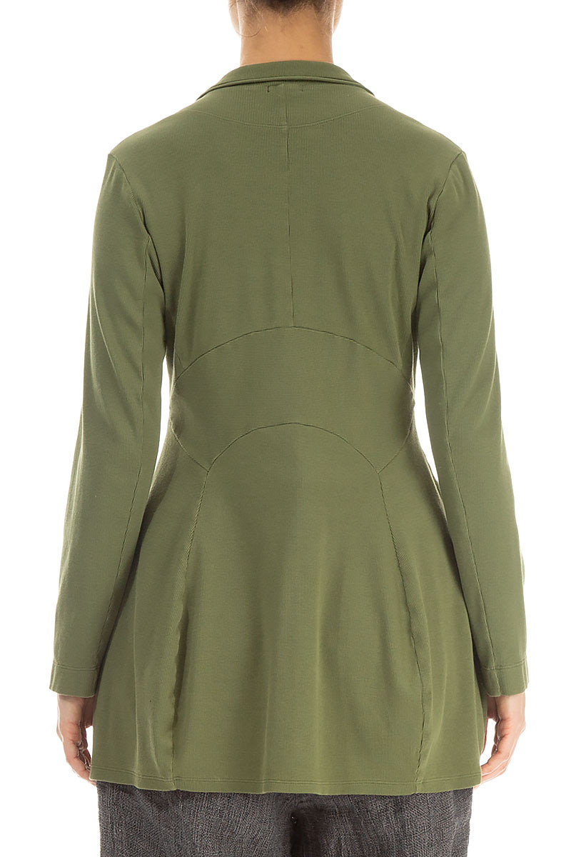 Collar Olive Cotton Jacket 2