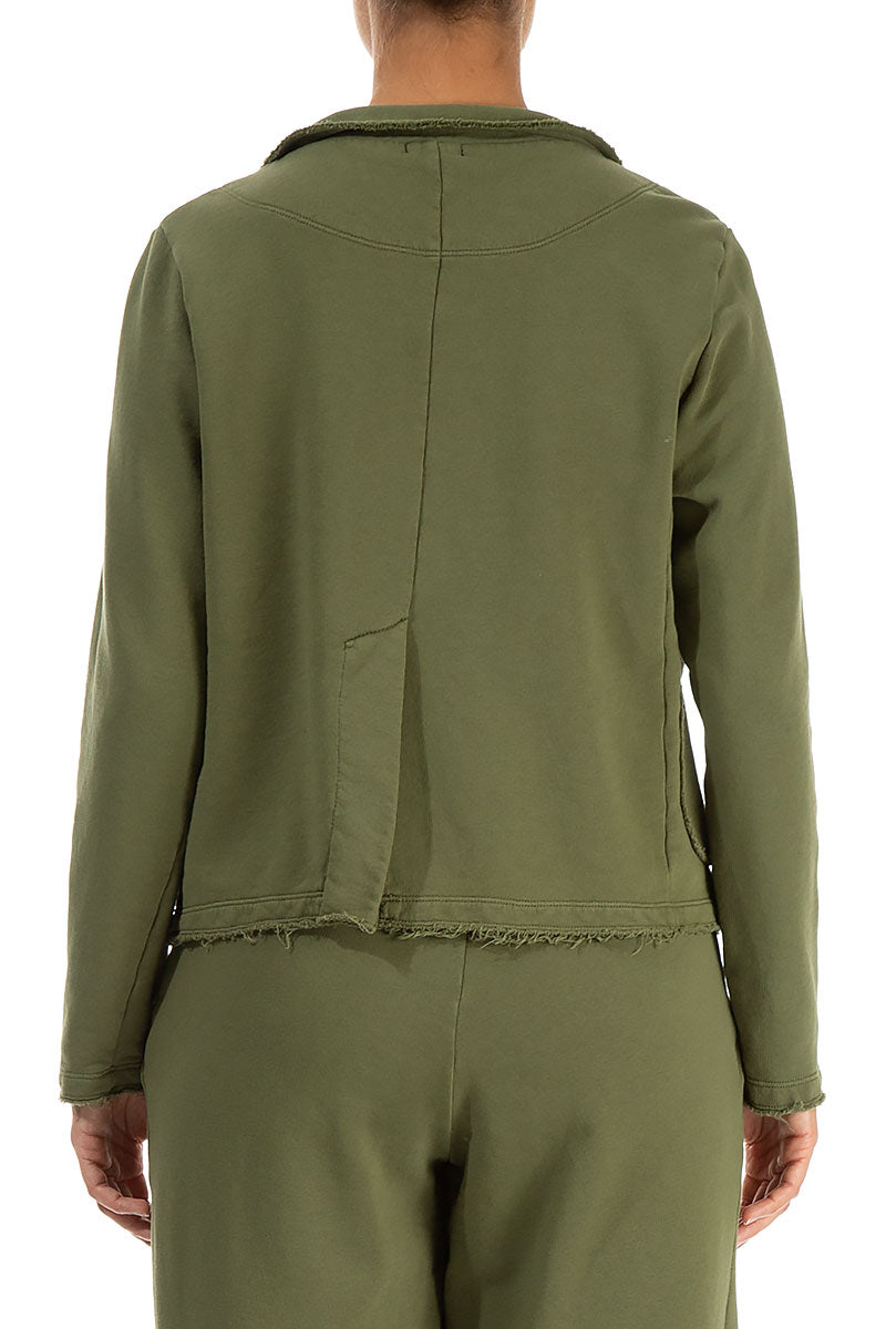 Collar Olive Cotton Jacket 2