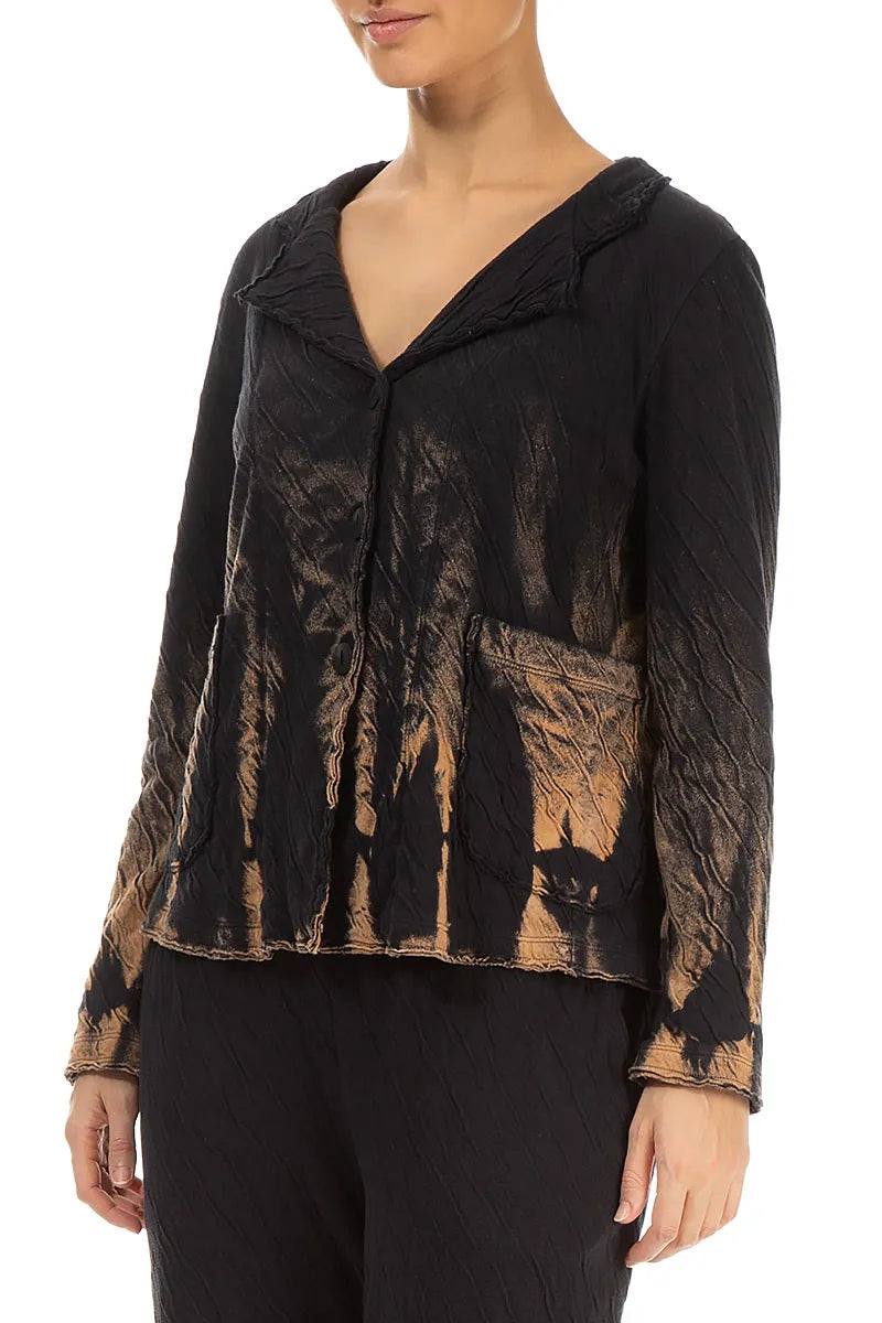 Collar Tie-Dye Wavy Cotton Jacket 3