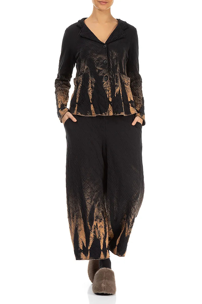 Collar Tie-Dye Wavy Cotton Jacket 4