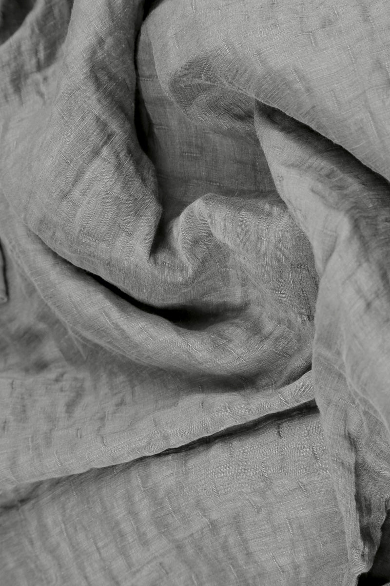 Cowl Neck Textured Silver Silk Blouse 5